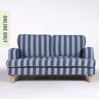Design Republique Milford Stripe 2 Seater Sofa Blue