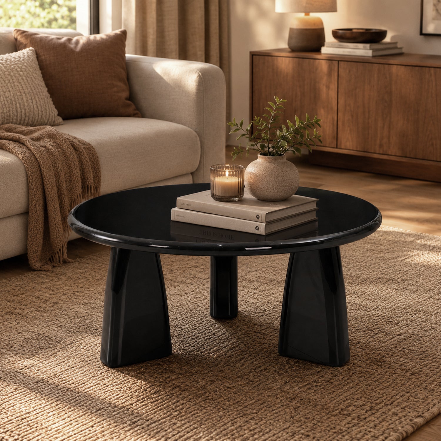 Design Republique Lacquer Coffee Table Black