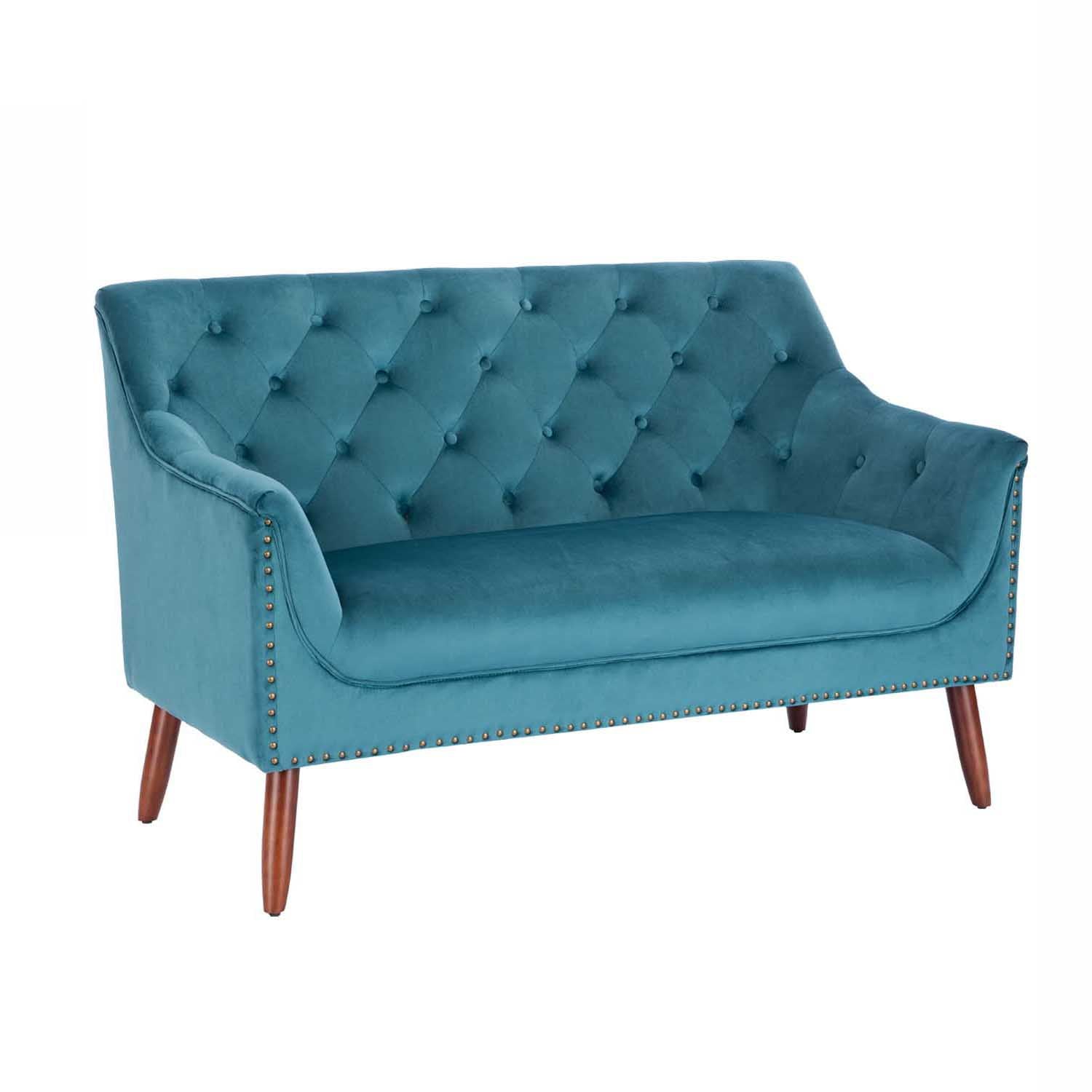 Design Plus Farrah Velvet Loveseat