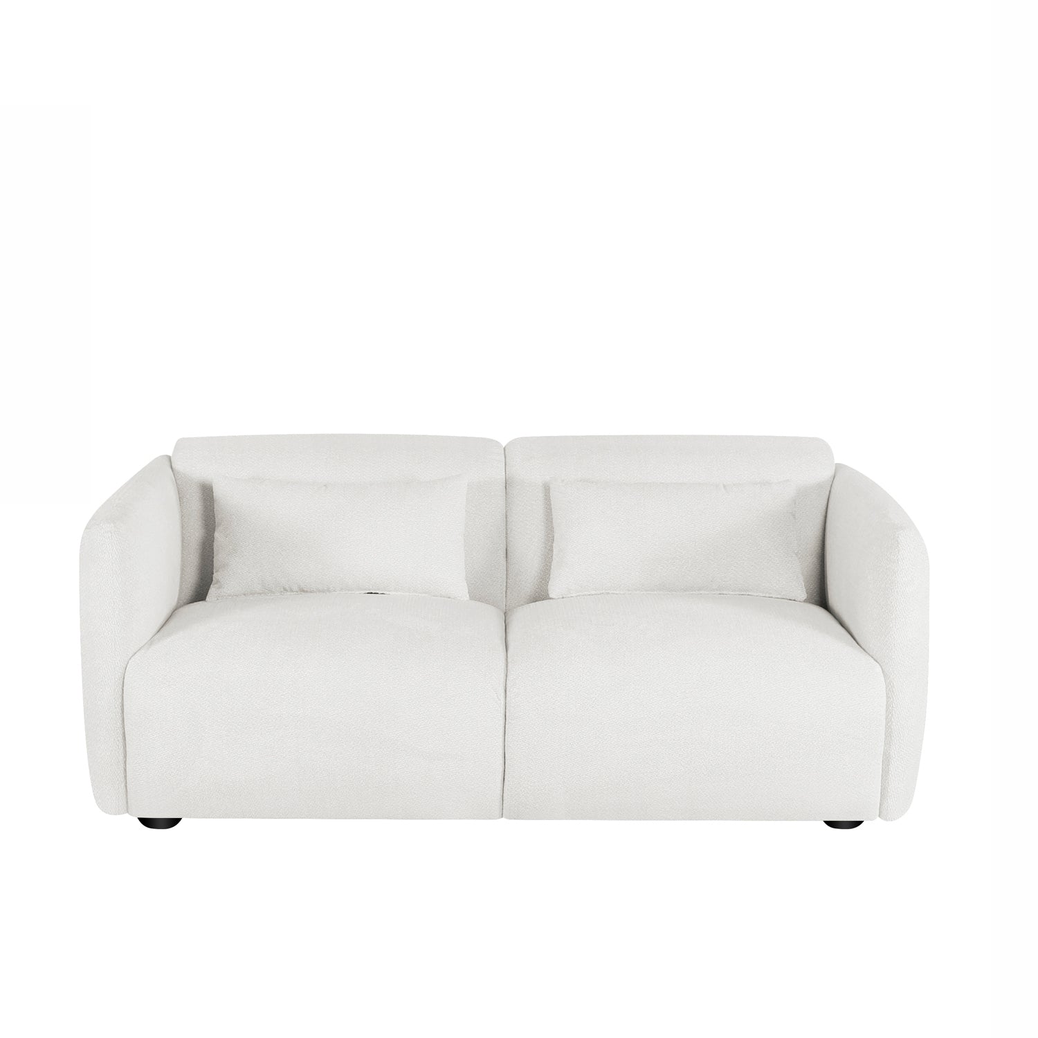 Design Republique Cloud 2 Seater Sofa in cream shown front-facing on a white background.