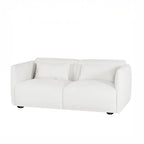 Design Republique Cloud 2 Seater Sofa in cream shown on an angle on a white background.