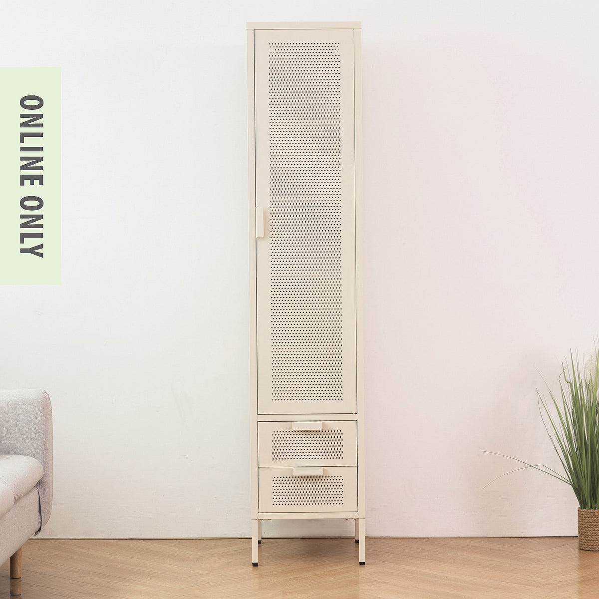 Marlo Romy Single Cabinet With Drawers Oyster