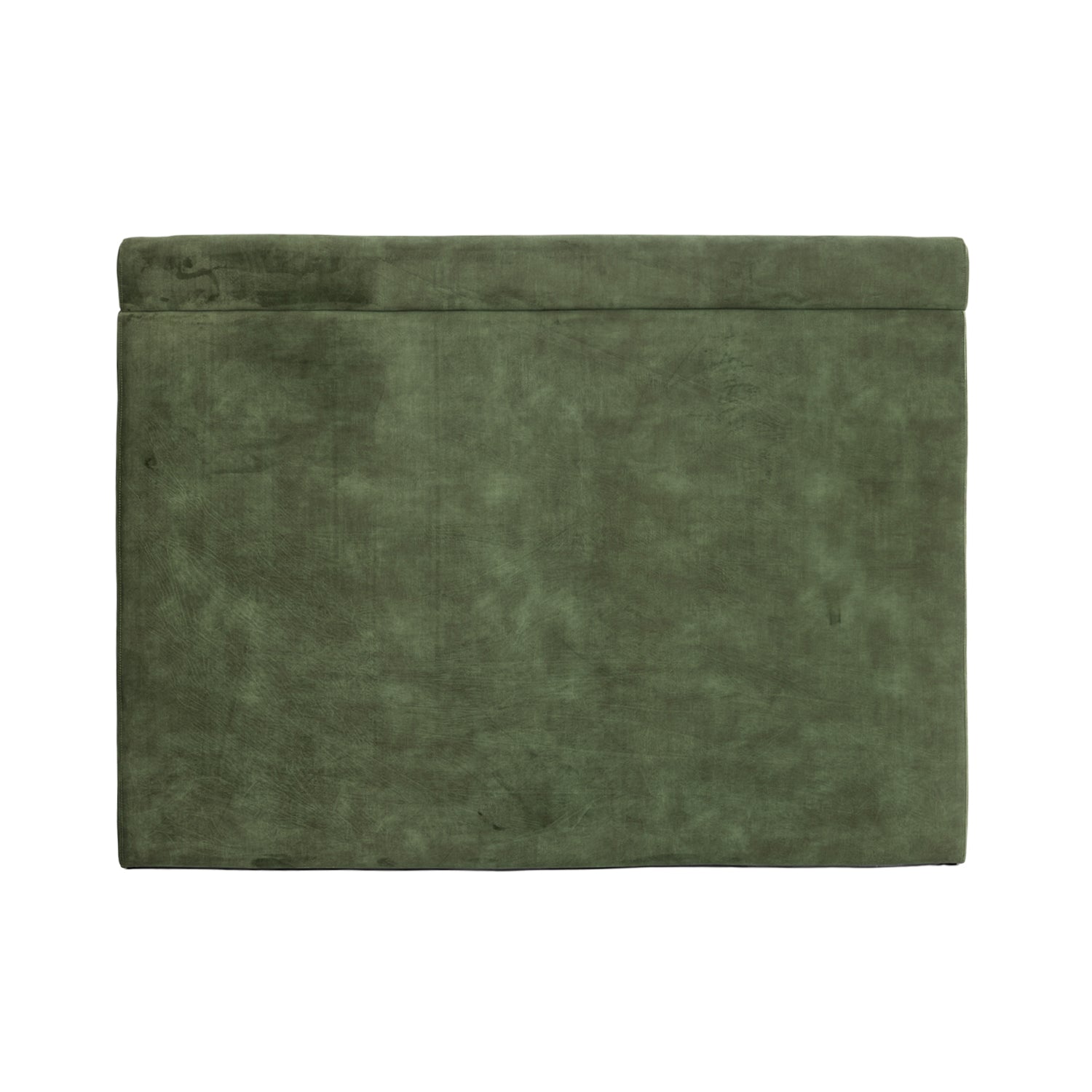 Forest velvet headboard on a plain white background.
