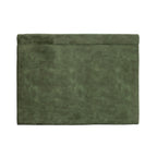 Forest velvet headboard on a plain white background.