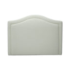 Cream bouclé upholstered headboard with a gently curved silhouette and soft textured finish, designed to add warmth and elegance to the bedroom.
