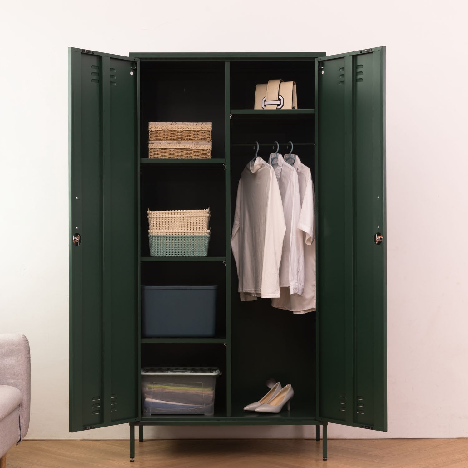 Design Republique Mila Double Locker Pine Green
