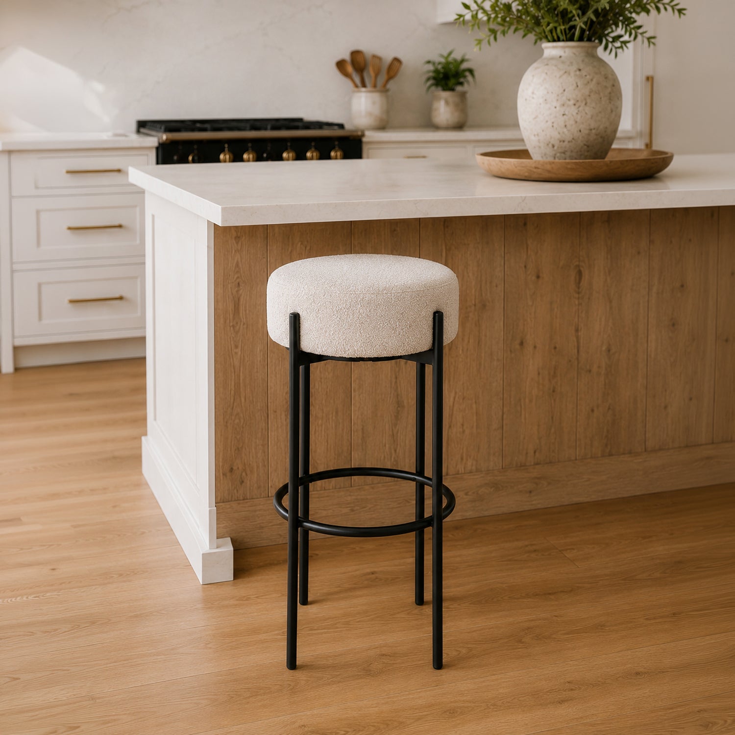 Design Republique Aria Boucle Counter Stool Taupe