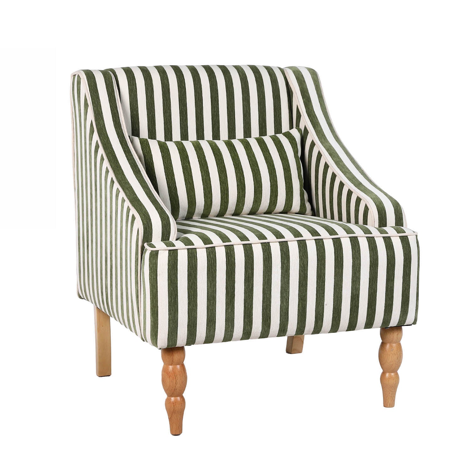 Design Republique Layne Green Stripe Chair