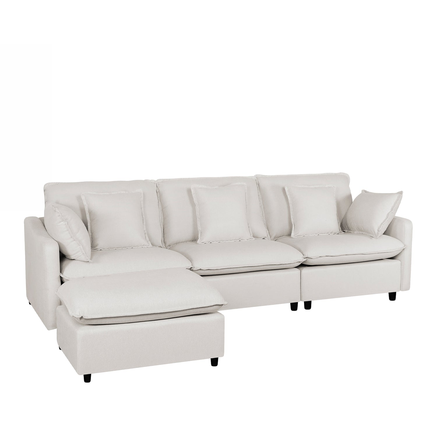 Design Republique Oakley Modular Armless Chair Natural