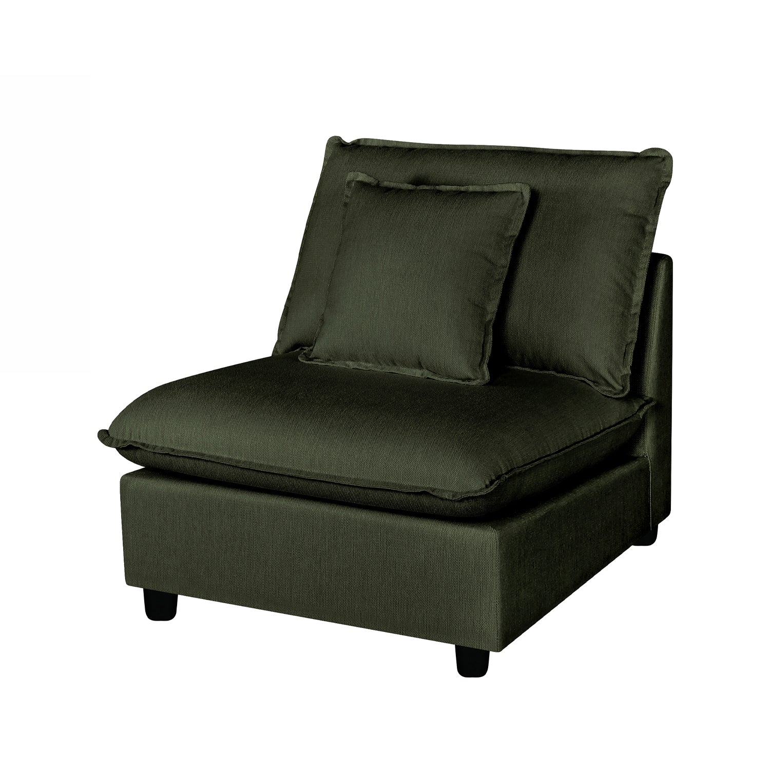 Design Republique Oakley Modular Armless Chair Moss