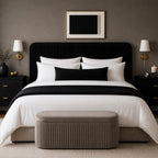 Design Republique Pleated Velvet Bench
