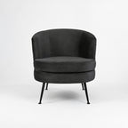 Design Republique Black Pleated Velvet Armchair