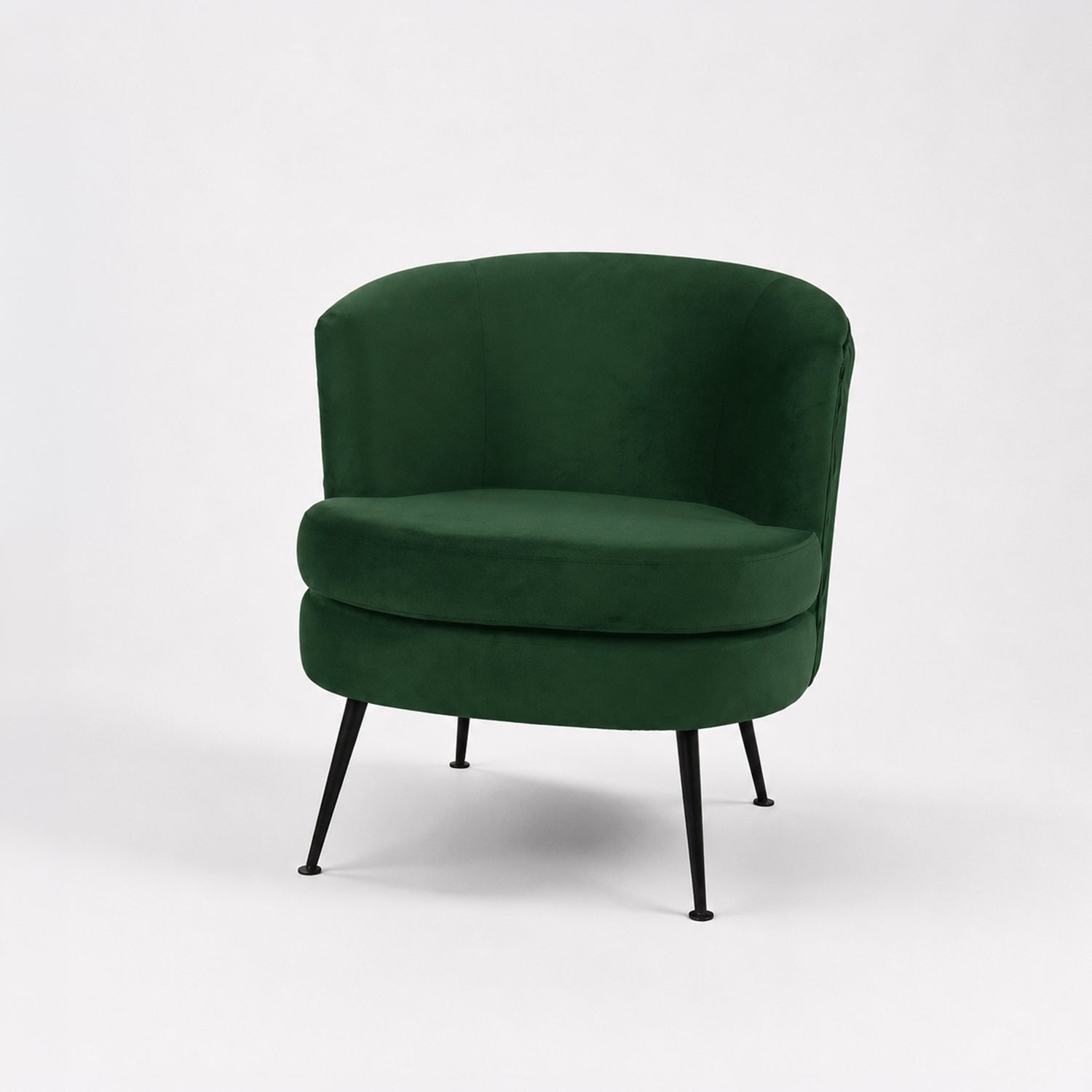 Design Republique Emerald Pleated Velvet Armchair