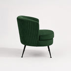 Design Republique Emerald Pleated Velvet Armchair