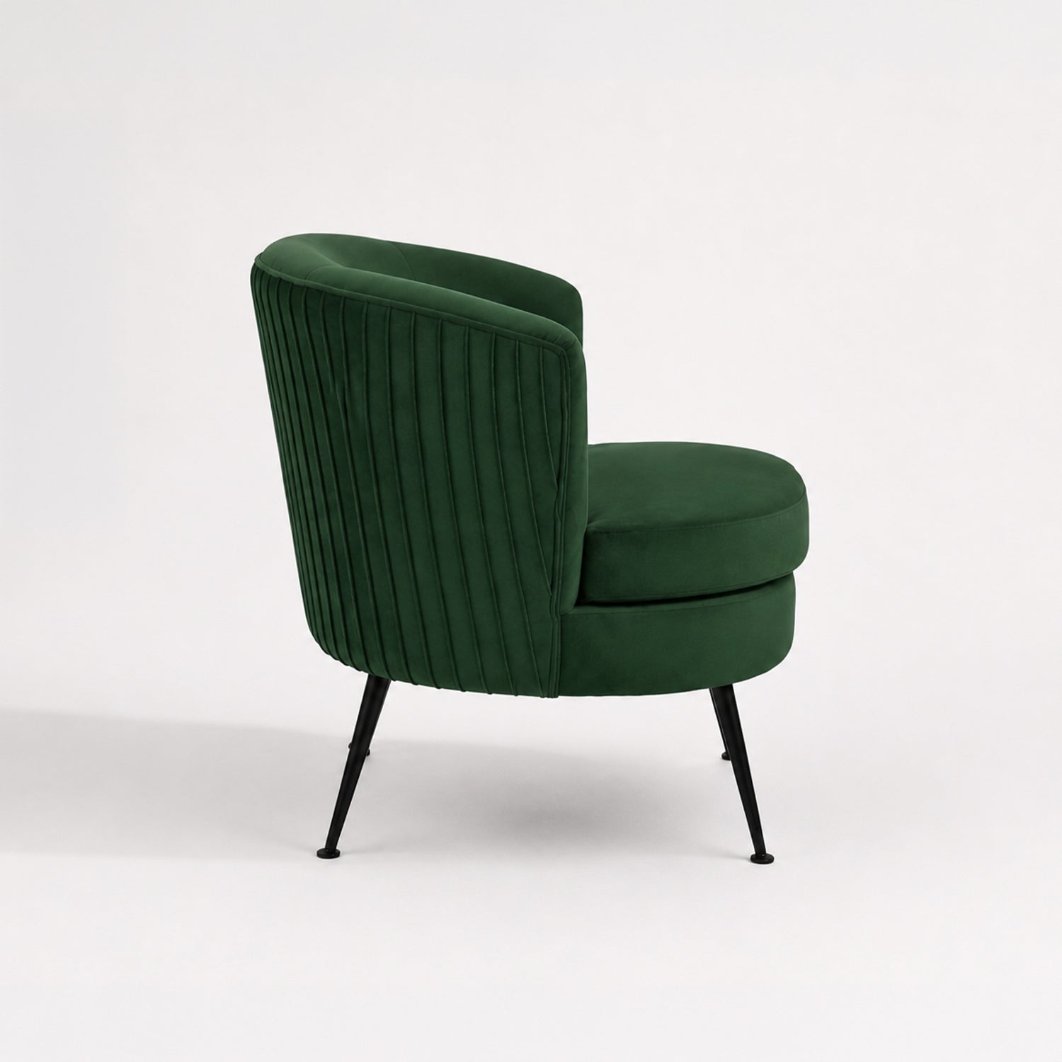 Design Republique Emerald Pleated Velvet Armchair