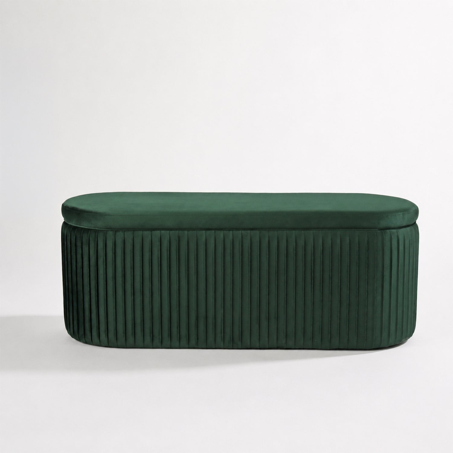Design Republique Emerald Pleated Velvet Bench