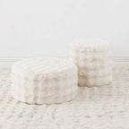 Design Republique Lottie Faux Fur Large Ottoman