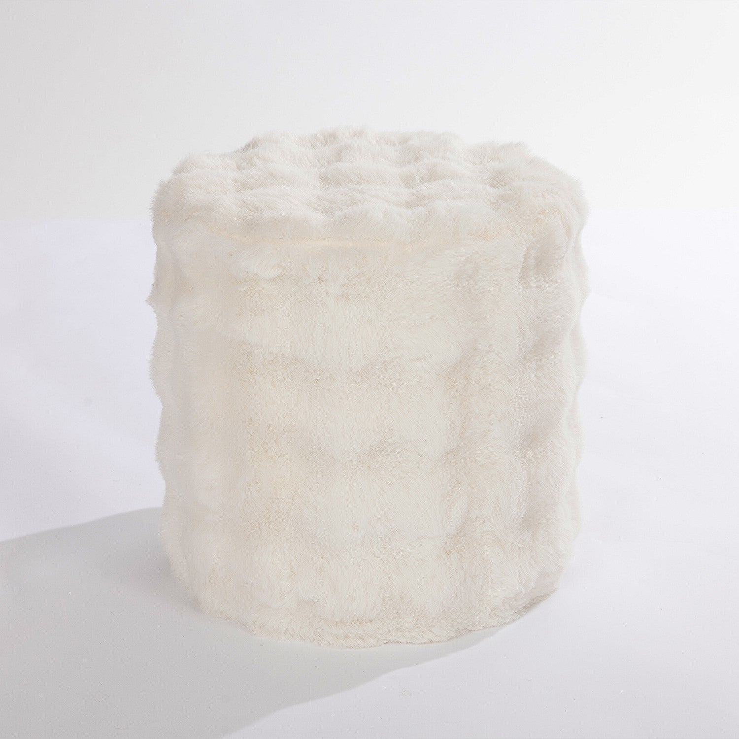 Design Republique Lottie Faux Fur Small Ottoman