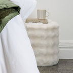 Design Republique Lottie Faux Fur Small Ottoman