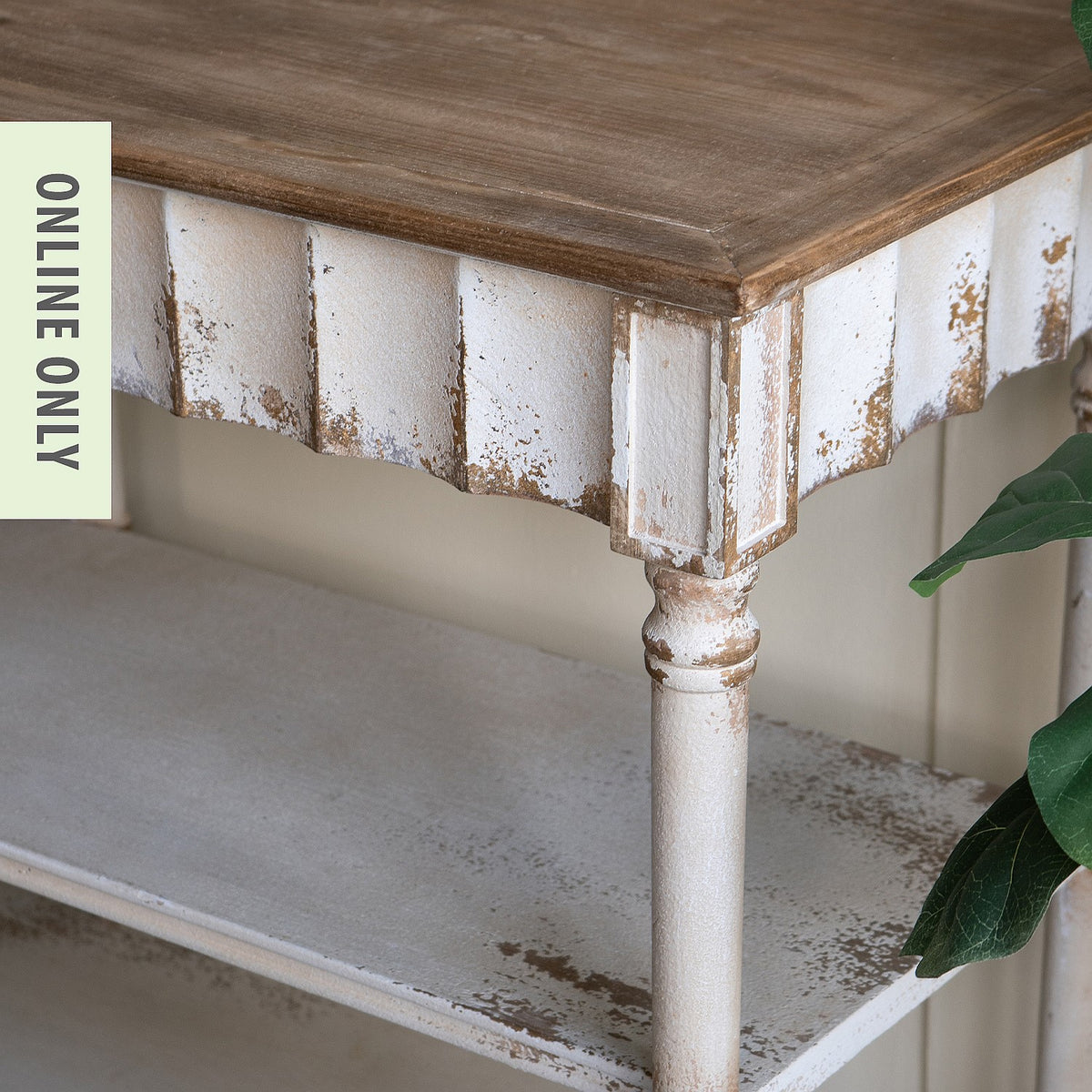 Gracious Living Lily Distressed Console Table