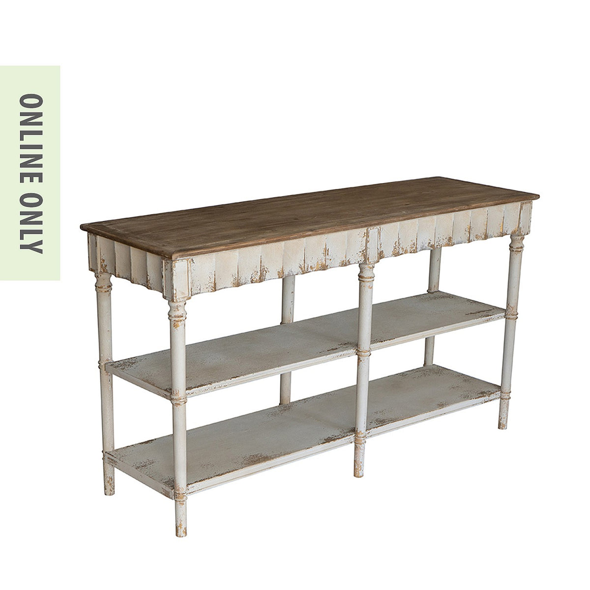 Gracious Living Lily Distressed Console Table