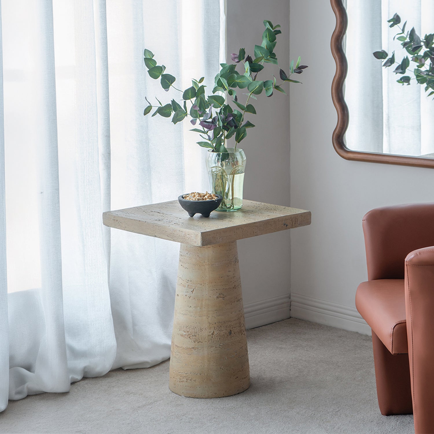 Design Republique Cement Look Side Table Square