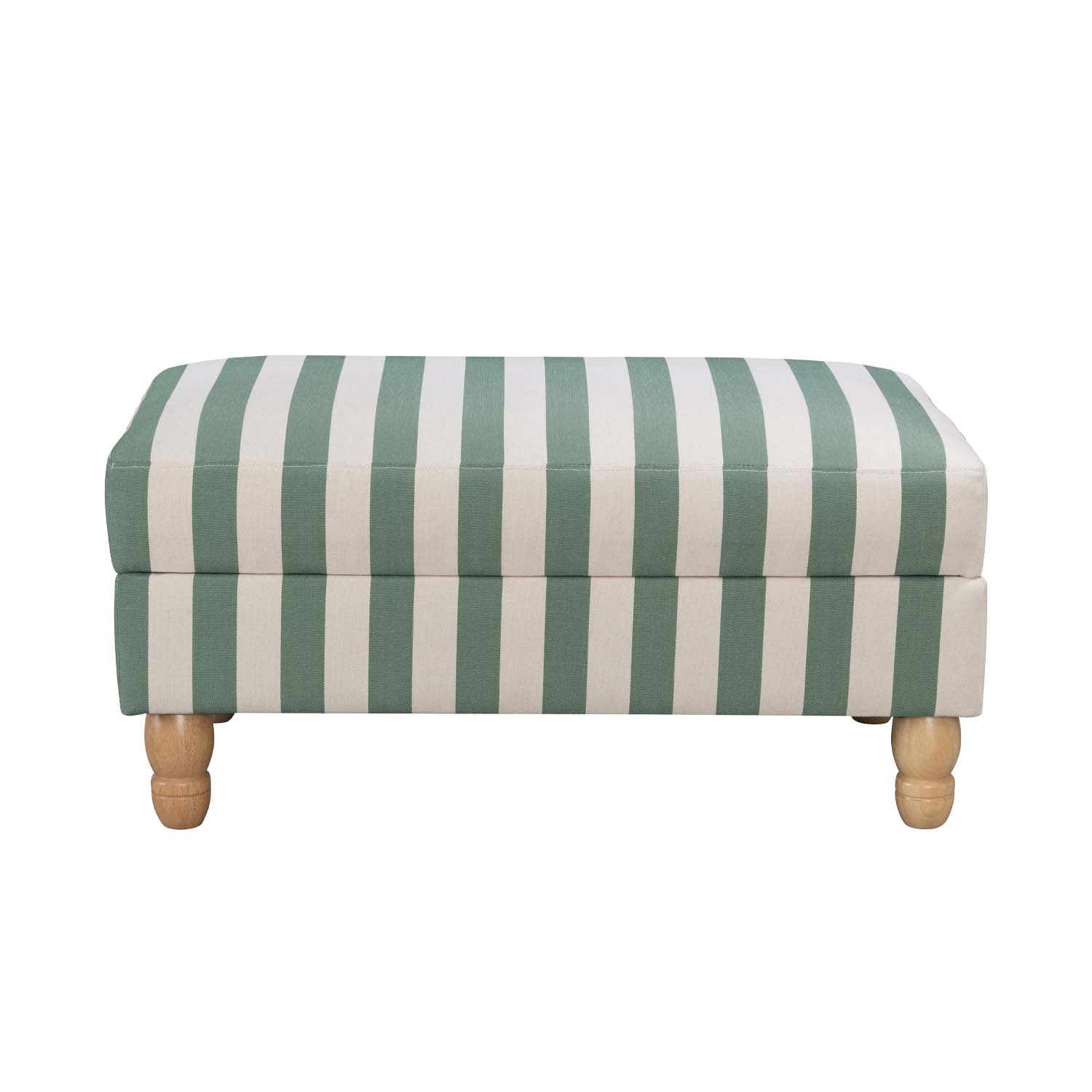 Design Republique Milford Green Stripe Ottoman