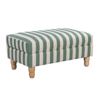 Design Republique Milford Green Stripe Ottoman