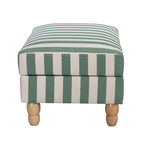 Design Republique Milford Green Stripe Ottoman