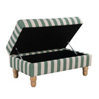 Design Republique Milford Green Stripe Ottoman