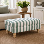 Design Republique Milford Green Stripe Ottoman