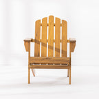 A wooden cape cod-style chair with a warm medium brown finish, shown on a clean white studio background.