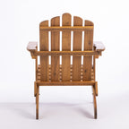 A wooden cape cod-style chair with a warm medium brown finish, shown on a clean white studio background.