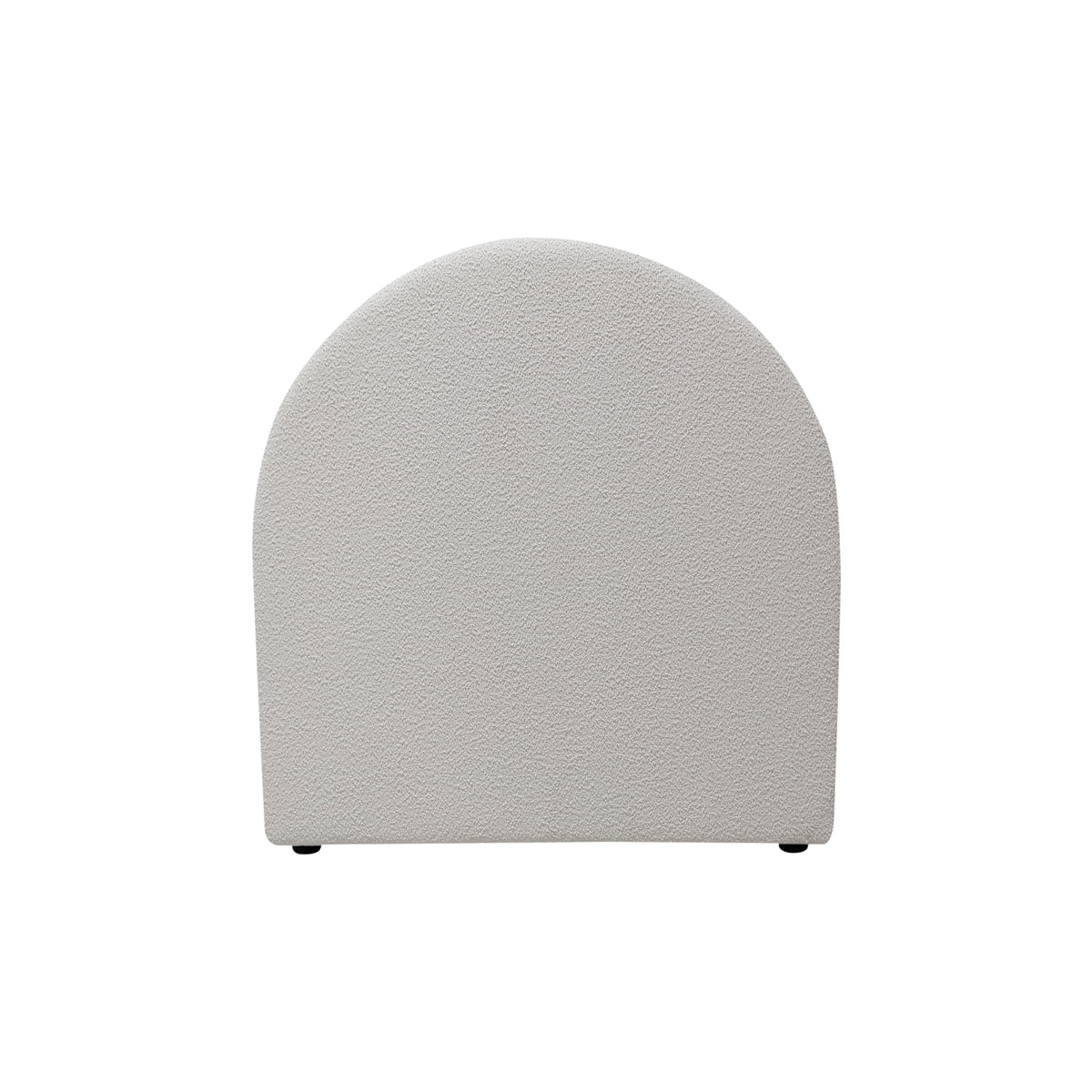 Cream Eve Arch Boucle Headboard featuring a softly curved arch design, textured boucle upholstery and a contemporary padded finish.