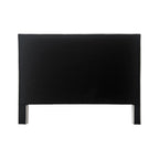 Rear view of the Cream Jade Linen Look Headboard featuring a smooth black fabric backing and two supporting legs.