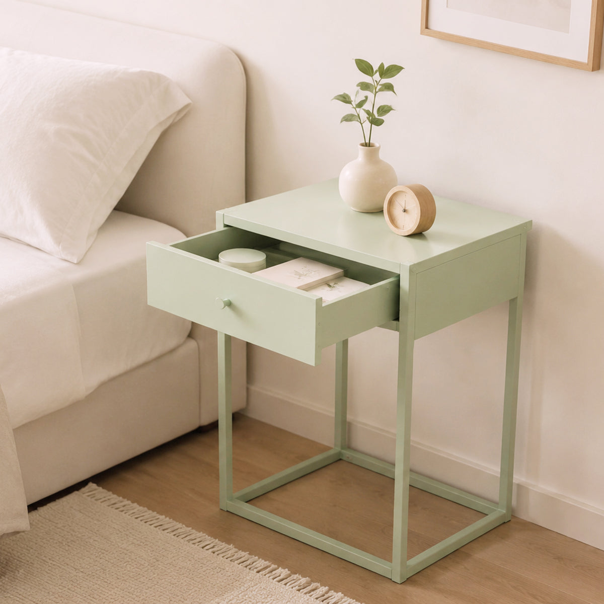 Design Republique Mila Sage Bedside Table | BB&B NZ – Bed Bath & Beyond NZ