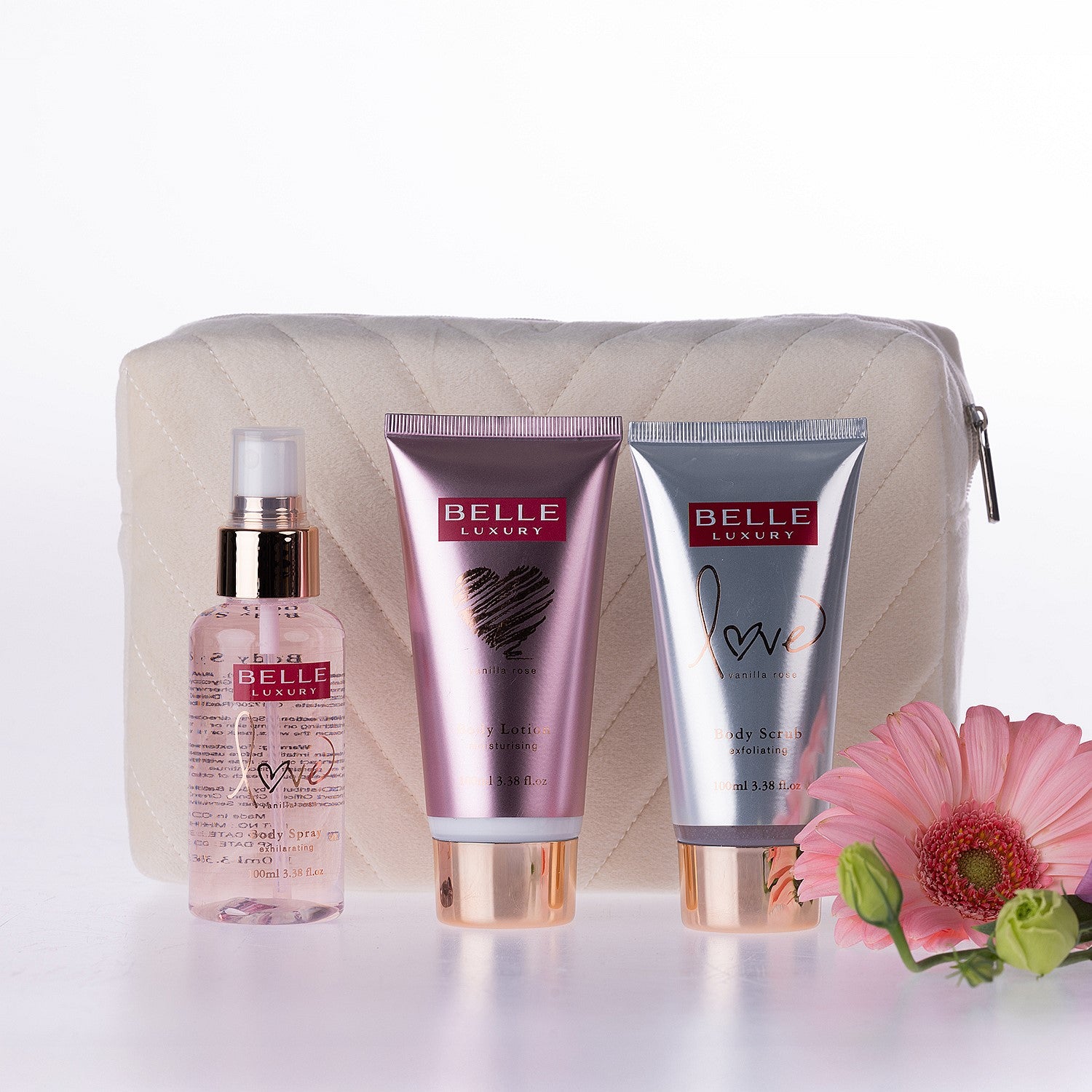 Belle luxury All For Love Cosmetic Bag Gift Set