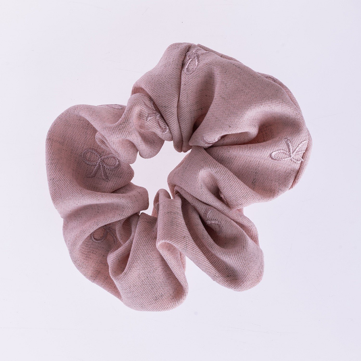 Grace & Gild Tinah Embroidered Scrunchie Bows
