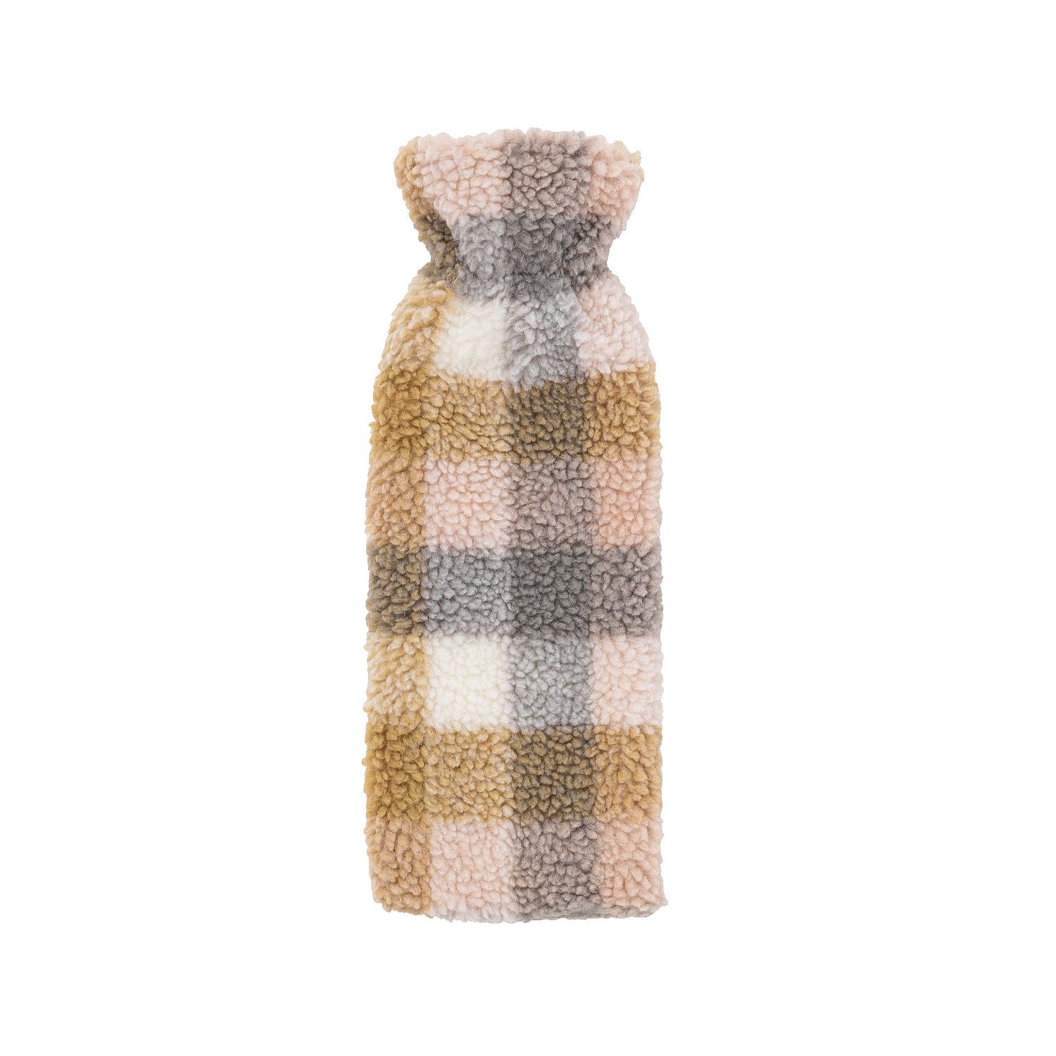 Hush Sherpa Check Midi Hot Water Bottle With Cover 0.9L