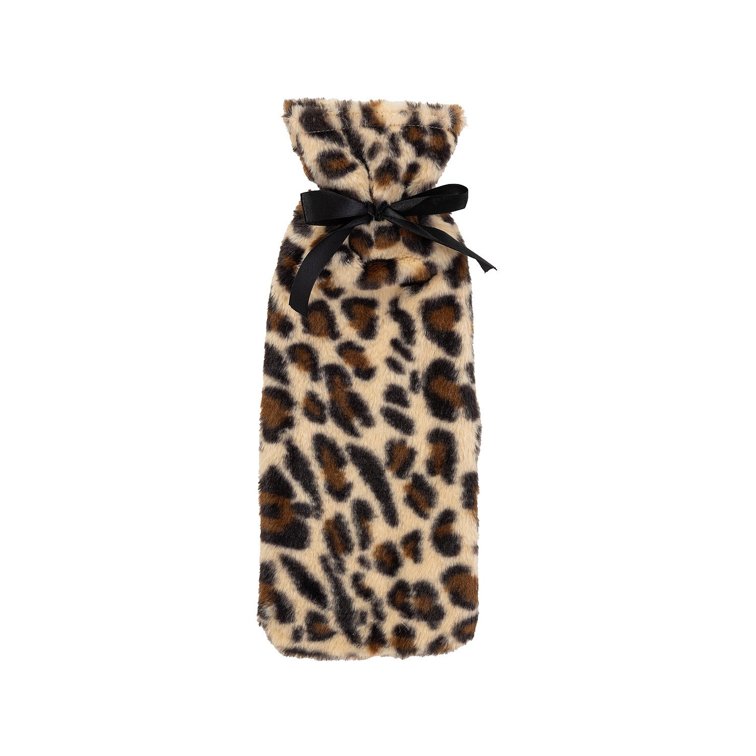 Hush Leopard Faux Fur Midi Hot Water Bottle With Cover 0.9L
