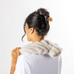 Hush Ribbed Curved Faux Fur Neck Hot Water Bottle With Cover 0.9L