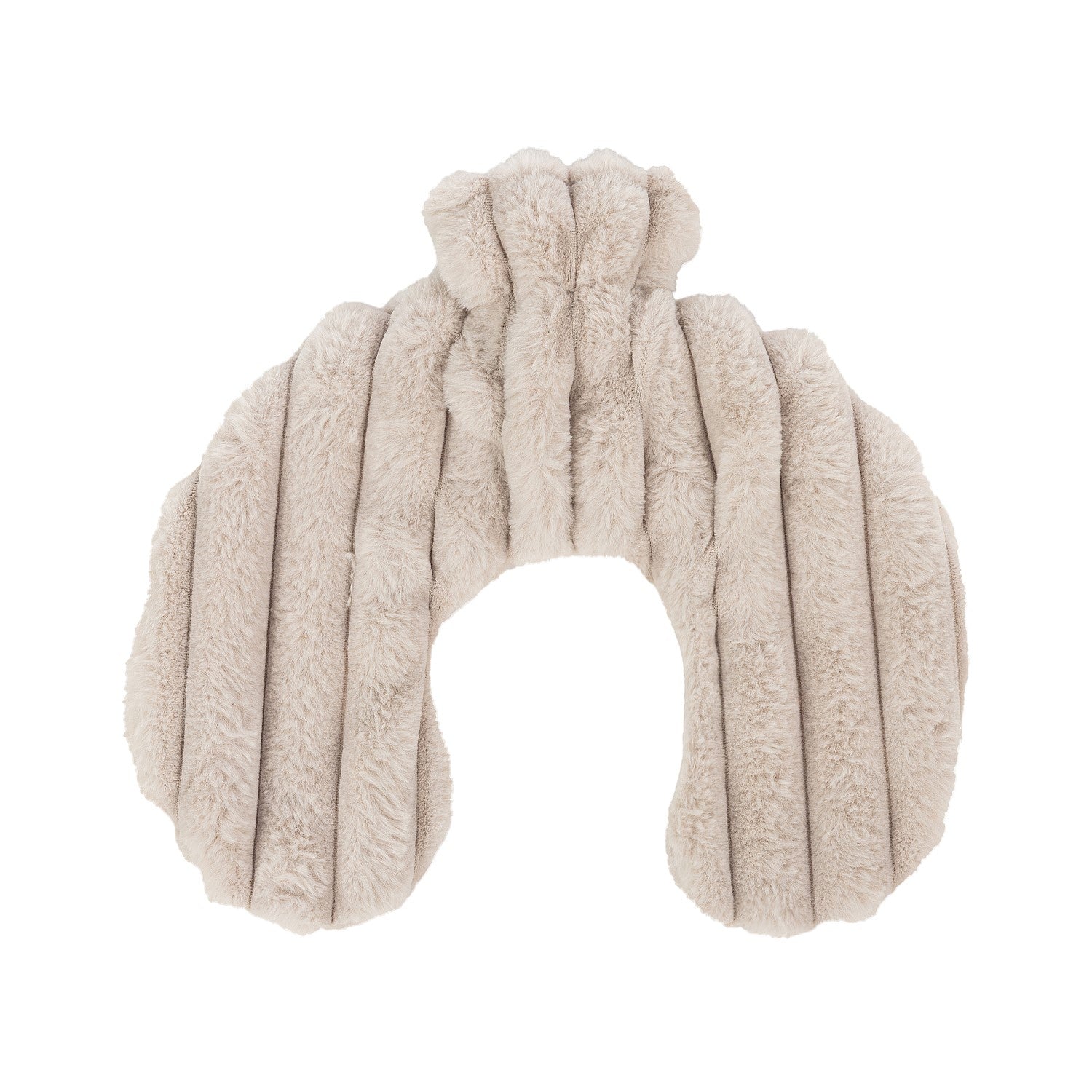 Hush Ribbed Curved Faux Fur Neck Hot Water Bottle With Cover 0.9L