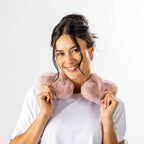 Hush Curved Faux Fur Neck Hot Water Bottle With Cover 0.9L