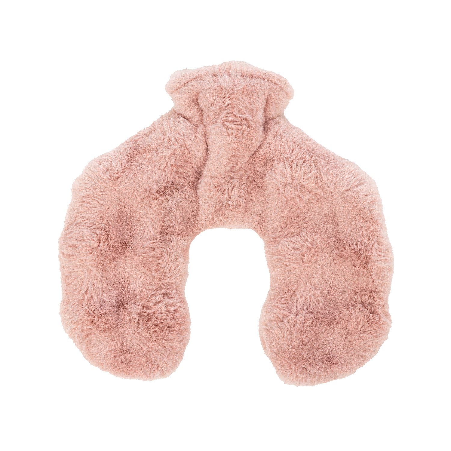 Hush Curved Faux Fur Neck Hot Water Bottle With Cover 0.9L