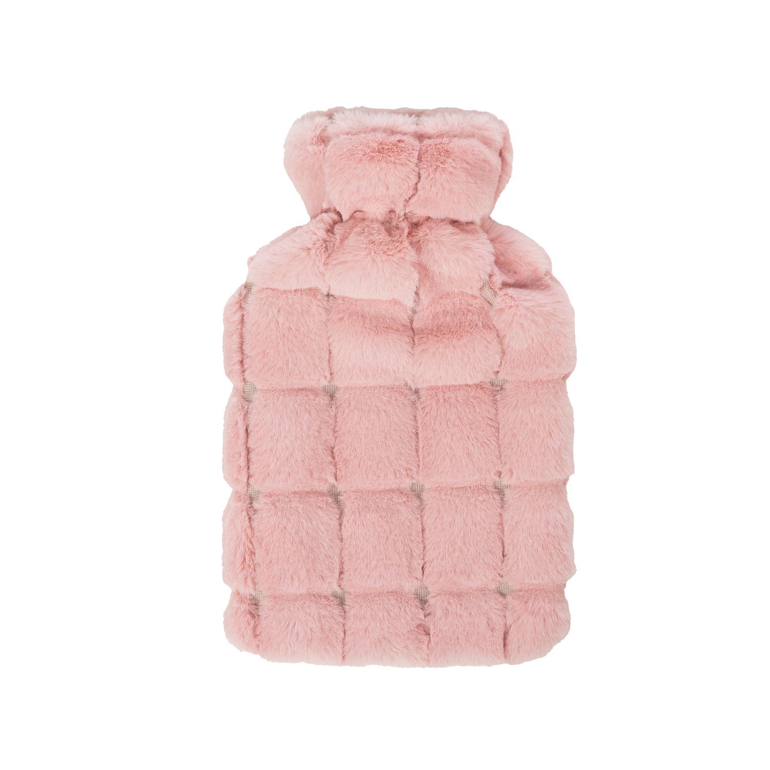 Hush Square Embossed Faux Fur Hot Water Bottle Cover 0.7L