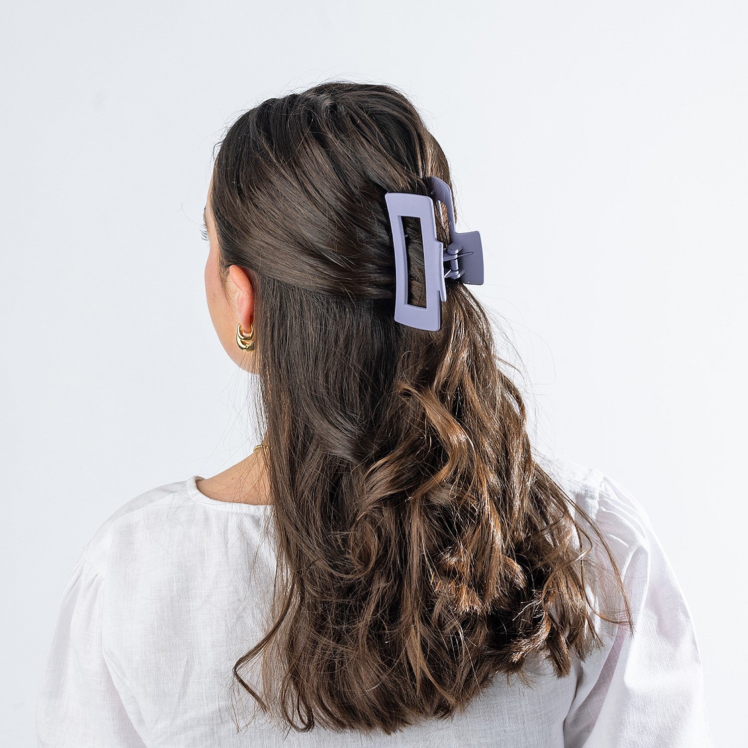 Grace & Gild Matte Claw Clip Lilac