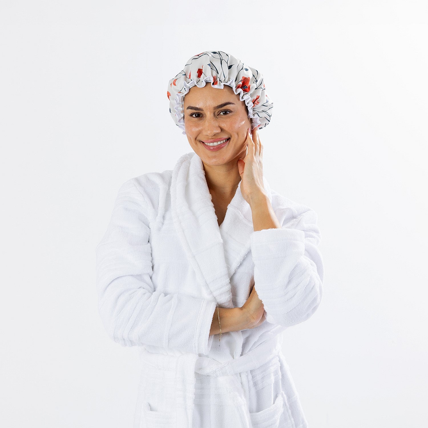 Grace & Gild Celine Double Layer Shower Cap Multi-Colour