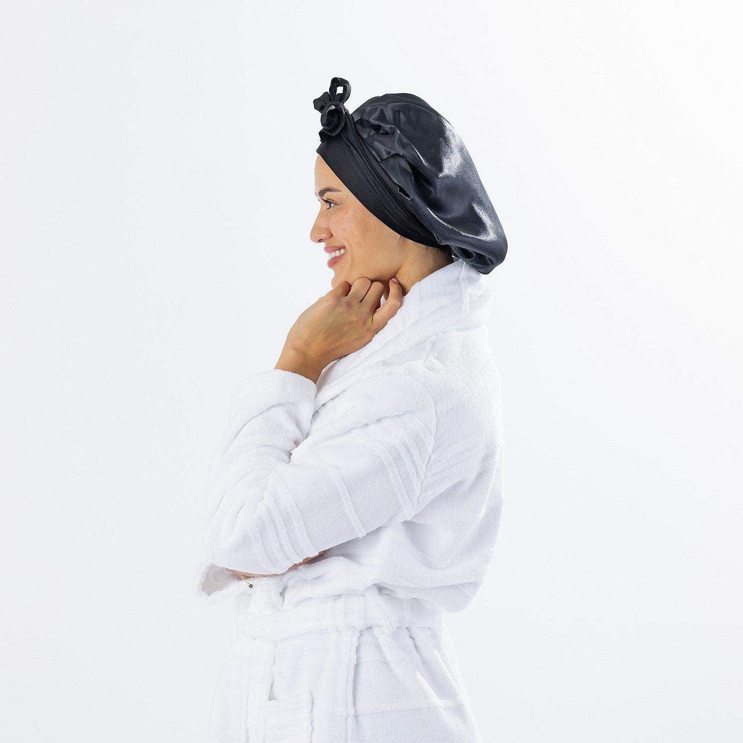 Grace & Gild Double Layer Satin Bonnet
