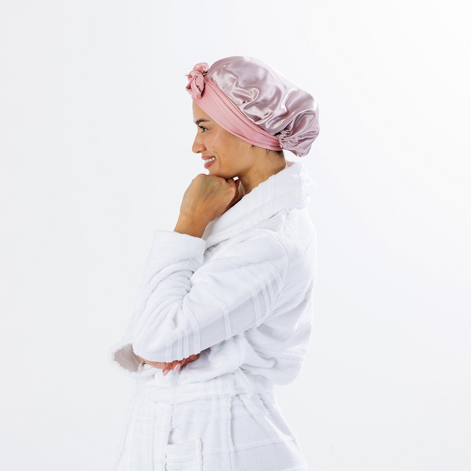 Grace & Gild Double Layer Satin Bonnet