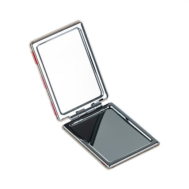 Grace & Gild Compact Rectangle Mirror Hearts